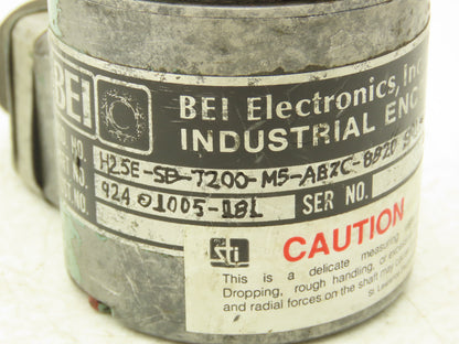 BEI Industrial H25E-SB-7200-M5-ABZC-8820-SM13 Rotary Encoder 5V 3/8" Shaft