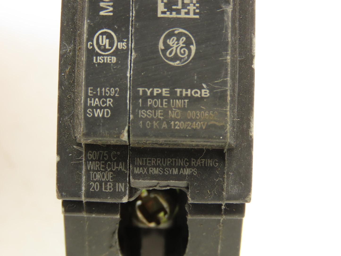 General Electric THQB1120 Circuit Breaker 1-Pole 20A Screw In 120/240V Lot of 22