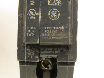 General Electric THQB1120 Circuit Breaker 1-Pole 20A Screw In 120/240V Lot of 22