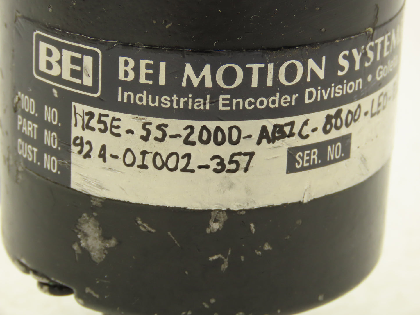 BEI Industrial H25E-SS-2000-ABZC-8800-LED-EM18 Rotary Encoder 5V 3/8" Shaft