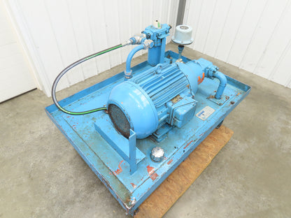 Vickers Hydraulic Power Unit 60 Gallon 21 GPM 3000 PSI 15Hp 230/460V 3PH