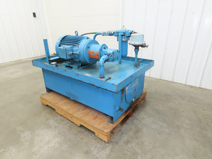 Vickers Hydraulic Power Unit 60 Gallon 21 GPM 3000 PSI 15Hp 230/460V 3PH