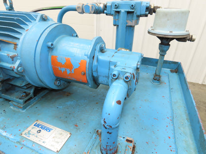 Vickers Hydraulic Power Unit 60 Gallon 21 GPM 3000 PSI 15Hp 230/460V 3PH