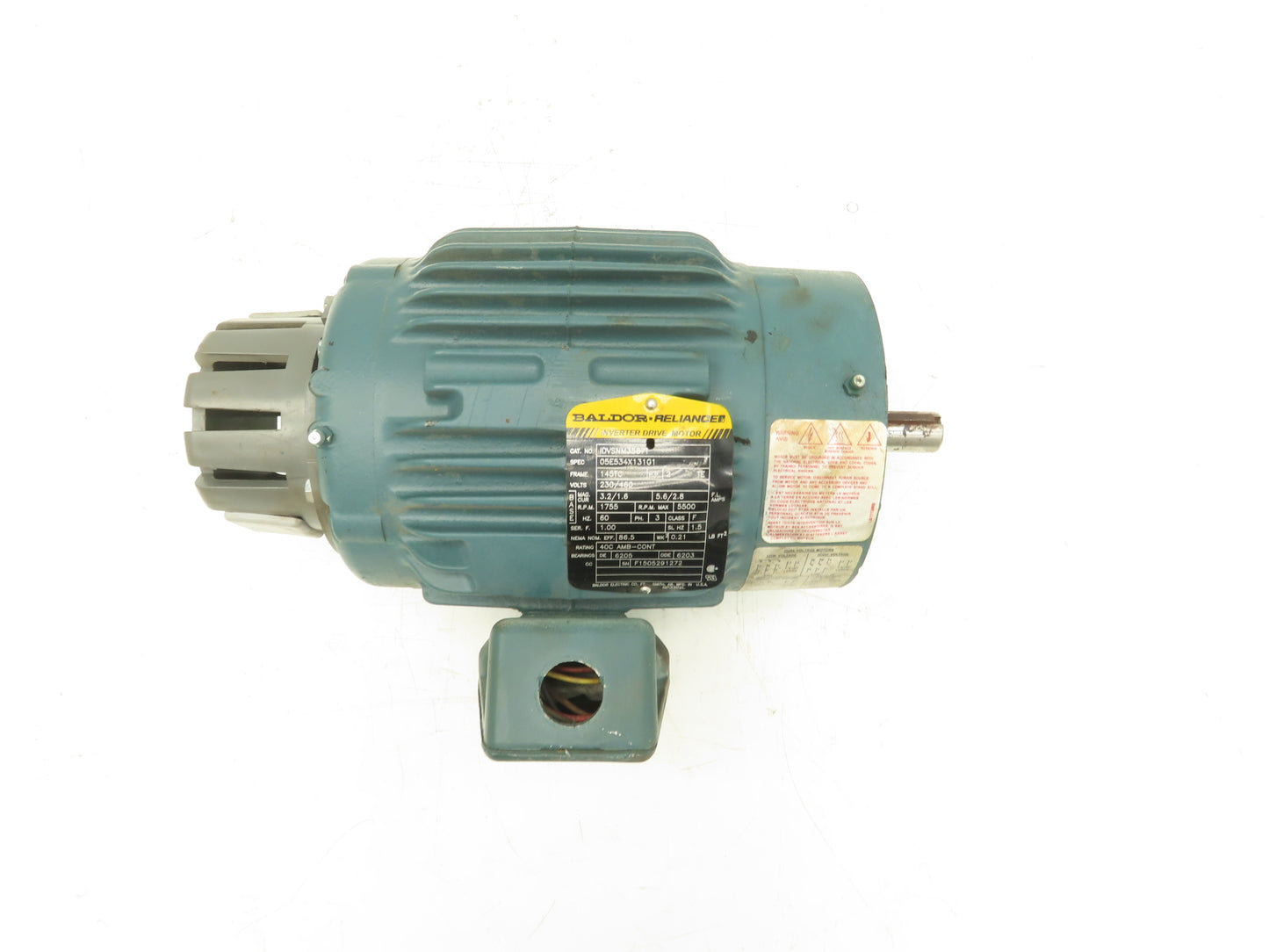 Baldor IDVSNM3587T Inverter Drive AC Motor 2Hp 1755rpm 230/460V 3PH 145TC
