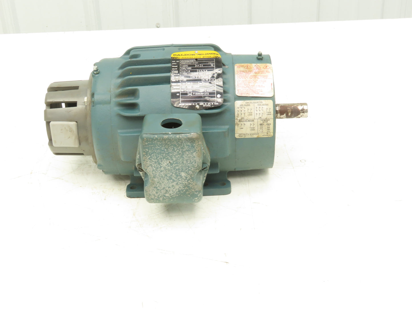 Baldor IDVSNM3587T Inverter Drive AC Motor 2Hp 1755rpm 230/460V 3PH 145TC