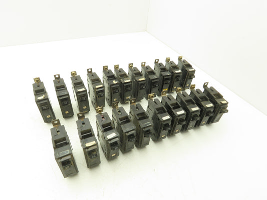 General Electric THQB1120 Circuit Breaker 1-Pole 20A Bolt-In 120/240V Lot of 21