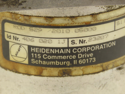 Heidenhain ROD 529/2010.05000 Rotary Encoder 3/8" Shaft 10 Pin ID 406 020 1J