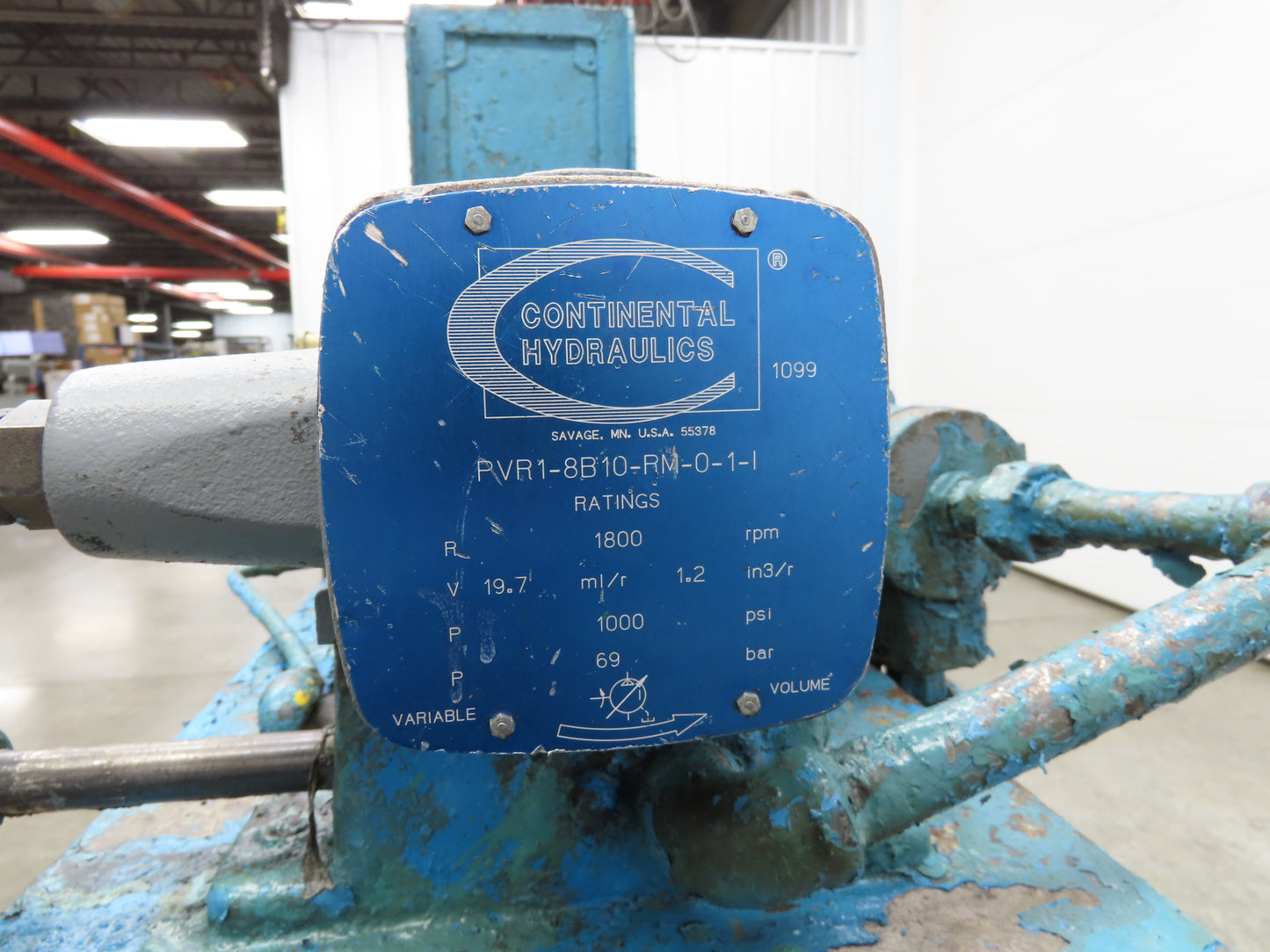 Continental Hydraulics Hydraulic Power Unit 20 Gal 9 GPM 1000 PSI 3Hp 460V