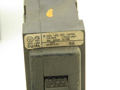 Westinghouse CA-UL Circuit Breaker 20A 1 Pole 120/240V BA Series Lot of 24