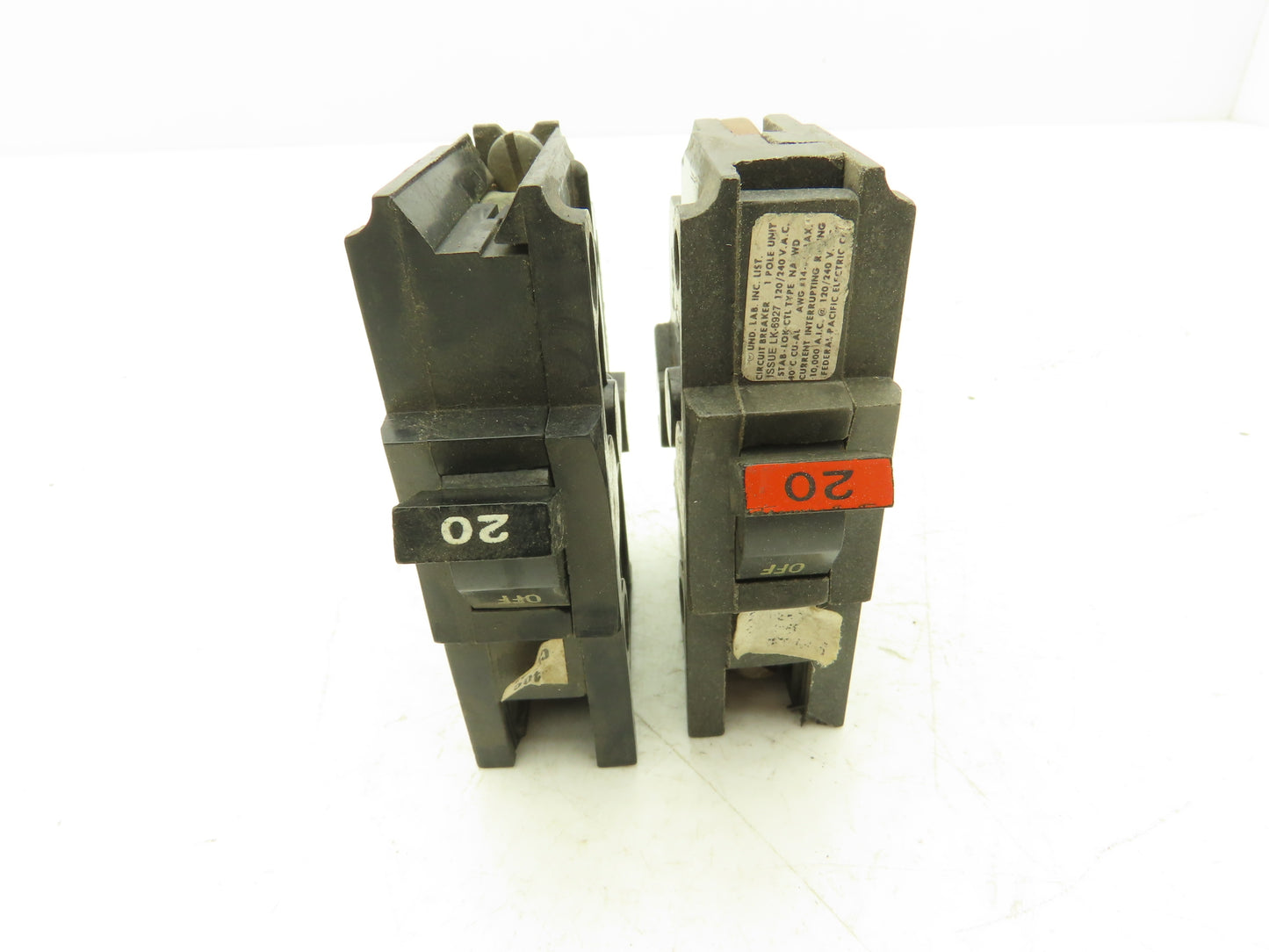 Federal Pacific Circuit Breaker 20 Amp Single Pole 120/240V Lot of 17