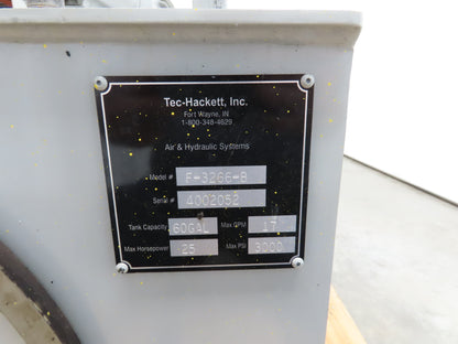 Tec-Hackett Hydraulic Power Unit 60 Gallon 30GPM 230/460V 3Ph w/Heat Exchanger