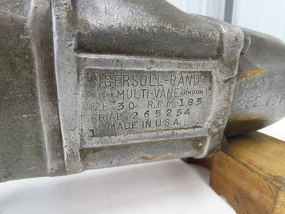 Ingersoll Rand Size 30 Multi Vane Pneumatic Air Drill Right Angle Corner Drill