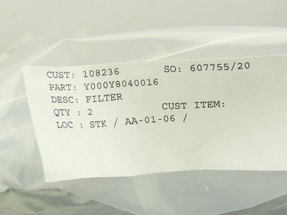 Makino Y000Y8040016 Filter Special 4" Length x 4-1/4" Dia x 2-5/8" ID Lot of 2