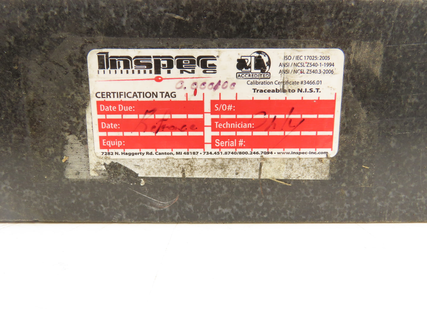 Black Toolroom Granite Surface Inspection Plate 24.5x18.5x3.5"