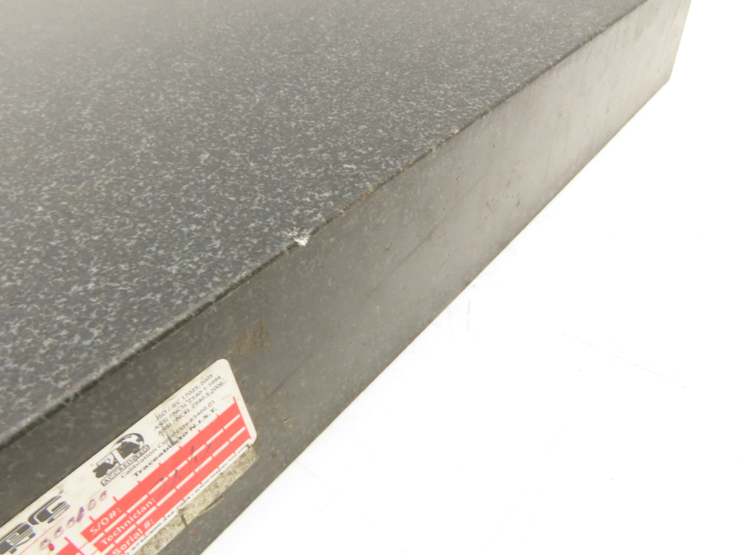 Black Toolroom Granite Surface Inspection Plate 24.5x18.5x3.5"
