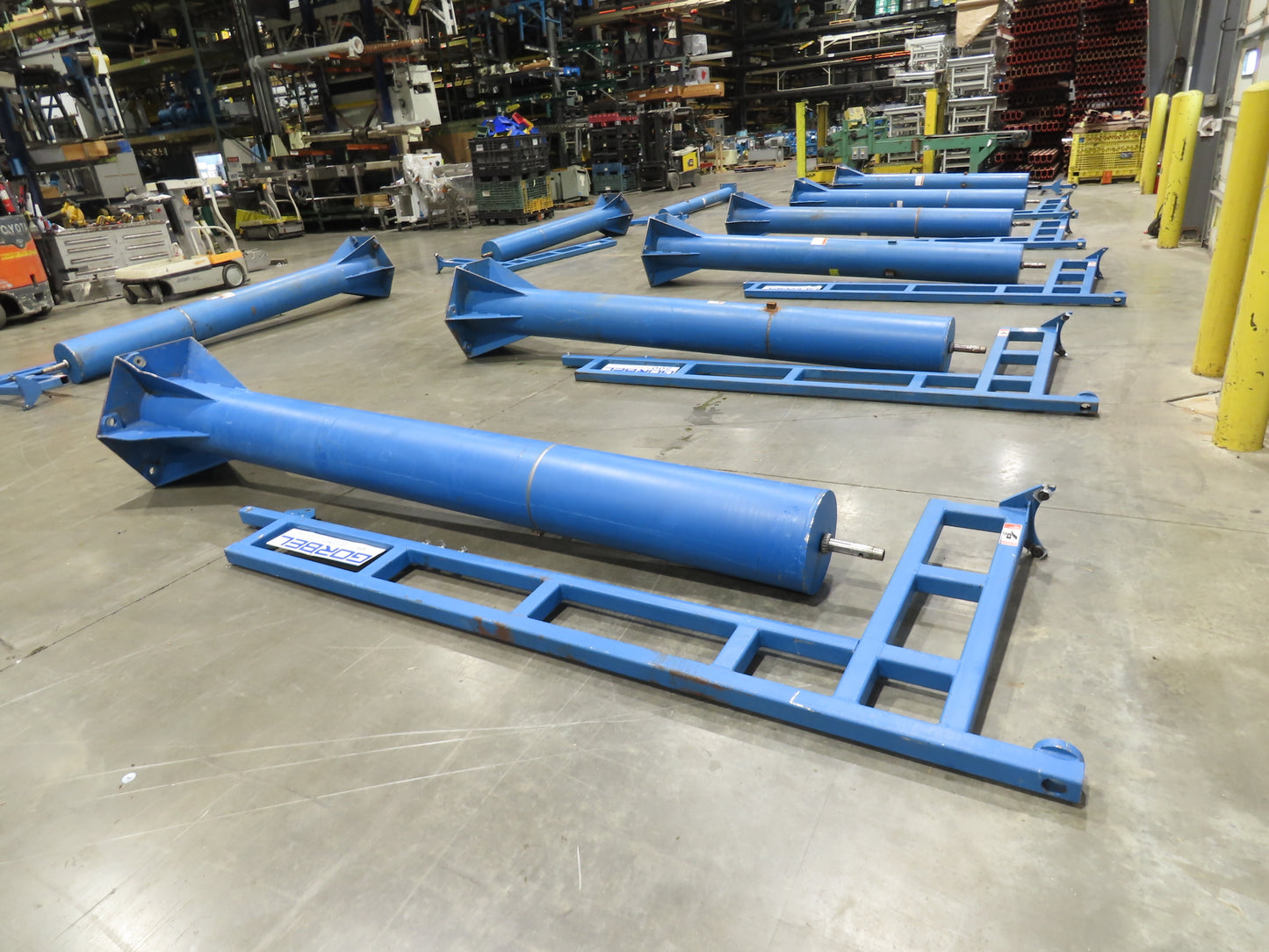 Gorbel 1/4 Ton 500Lb Free Standing Work Station Post Jib Crane 10' Span 10'H