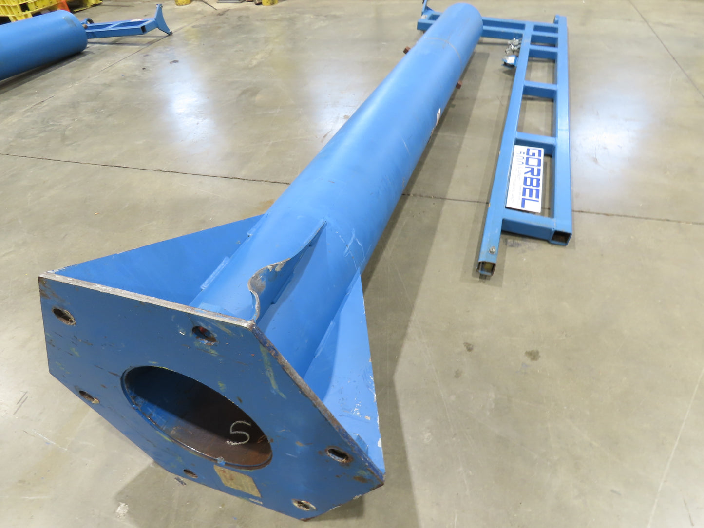 Gorbel 1/4 Ton 500Lb Free Standing Work Station Post Jib Crane 10' Span 10'H