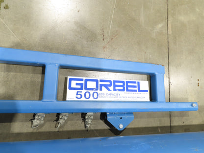 Gorbel 1/4 Ton 500Lb Free Standing Work Station Post Jib Crane 10' Span 10'H