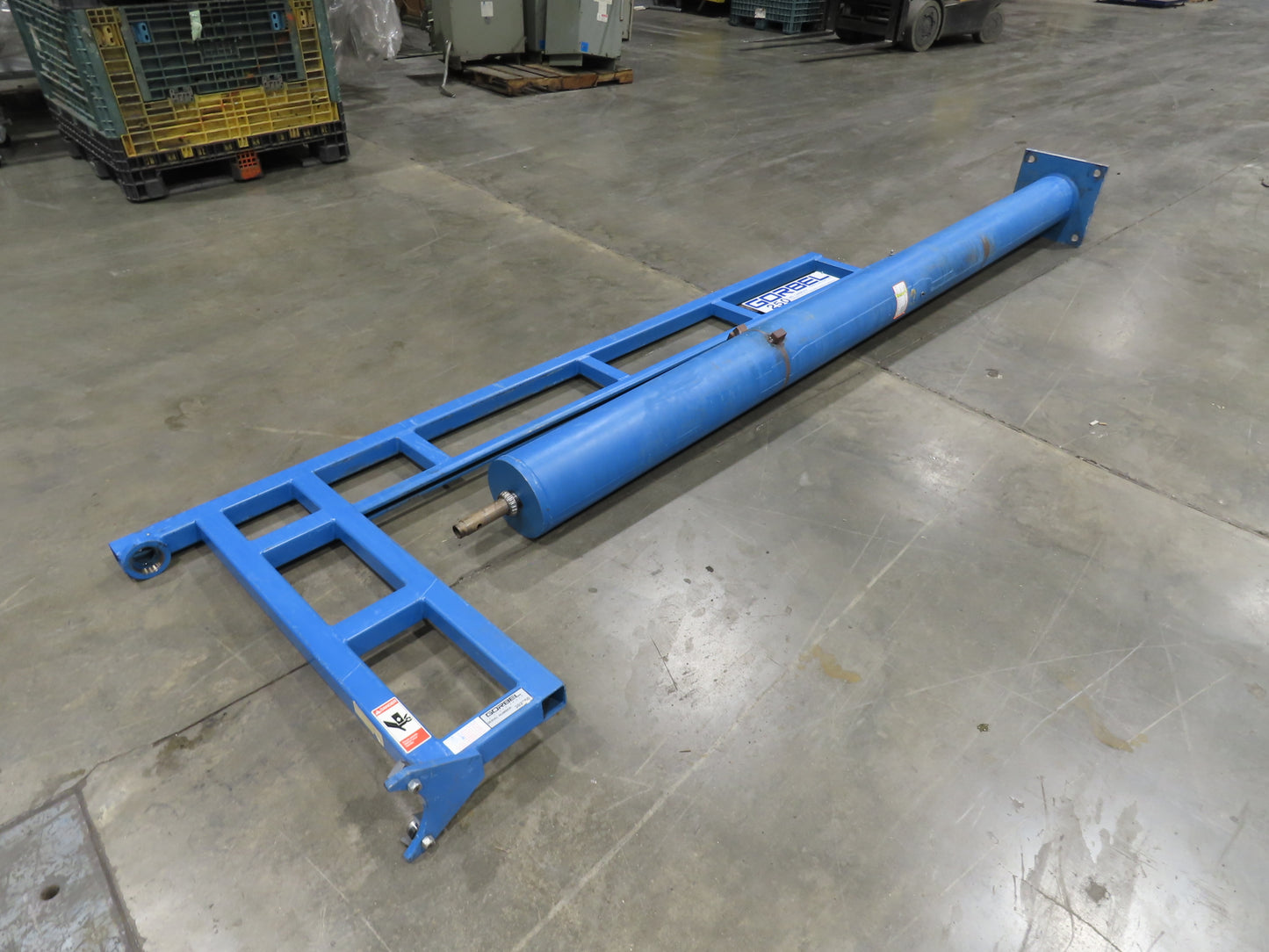 Gorbel 250Lb Free Standing Work Station Post Jib Crane 10' Span 10'H