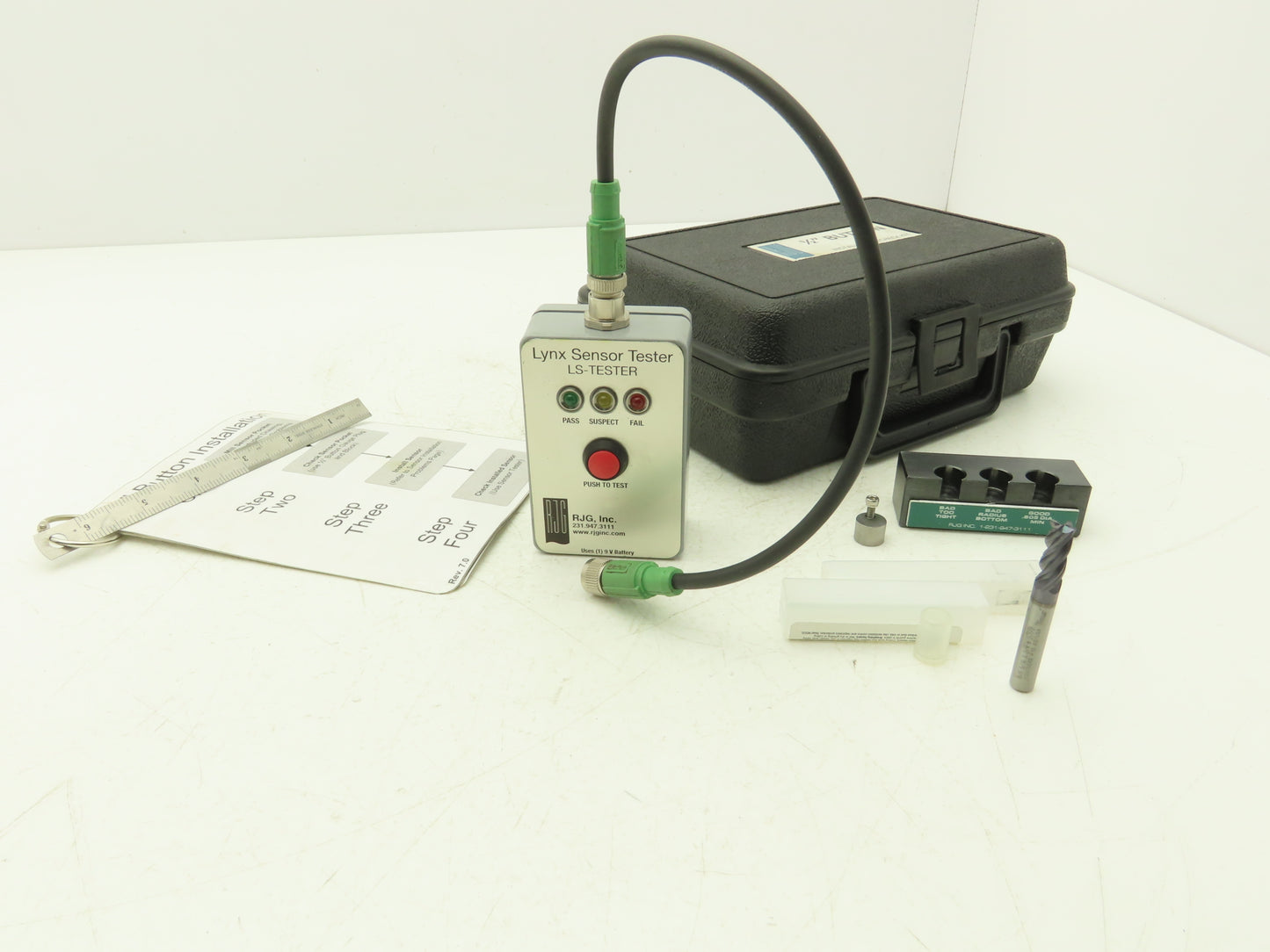 RGJ INC LS-Tester Lynx Senser Tester W Button Test Block Gauge Plug End Mill