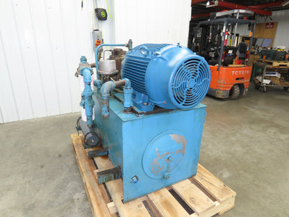Vickers F3 PVB45 FRSF 20 C 11 Hydraulic Power Unit 45GPM 75Hp 100 Gal 3000PSI