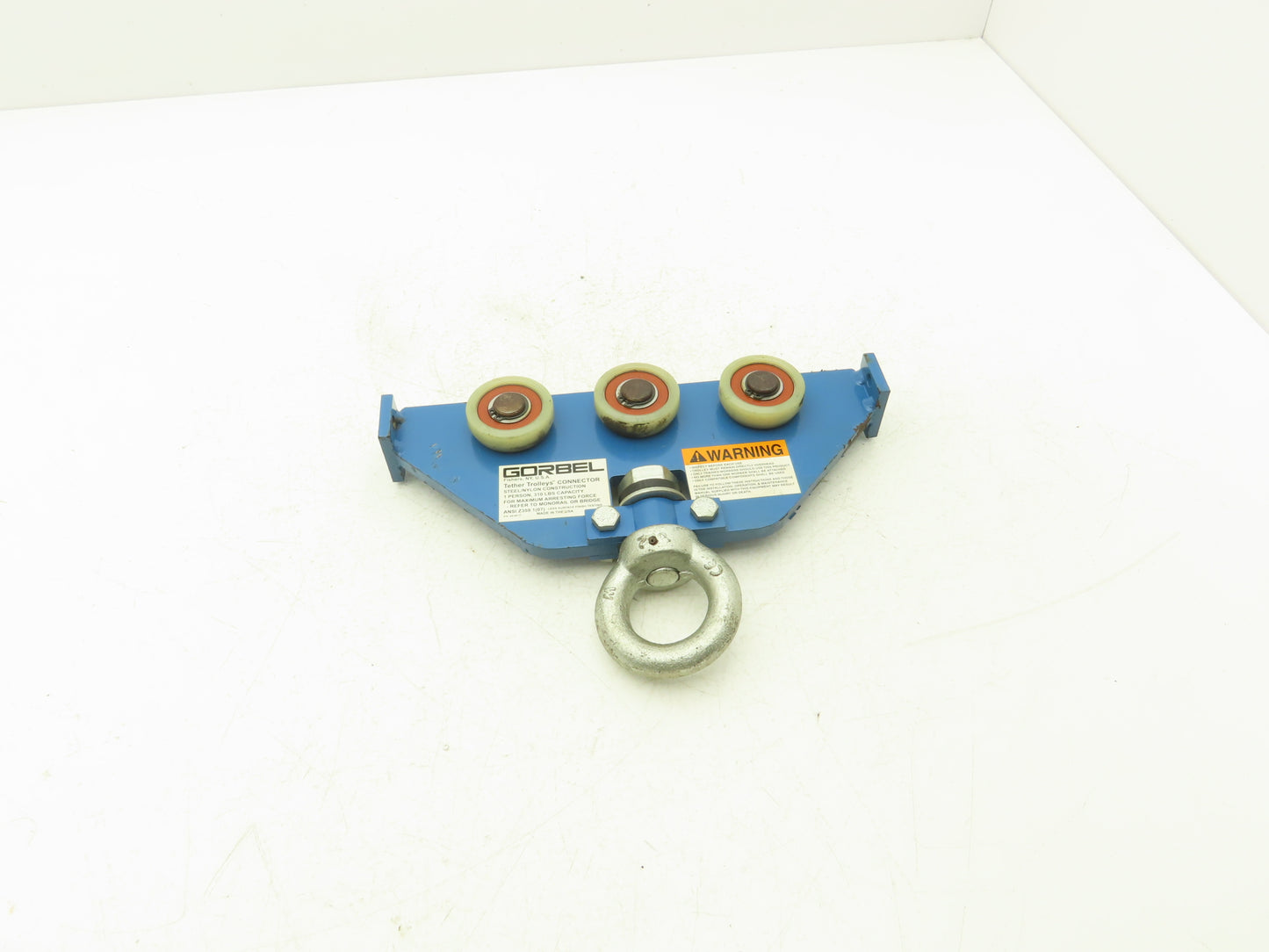 Gorbel Overhead Bridge Crane Tether Trolley 1-Person Fall Protection 310Lb