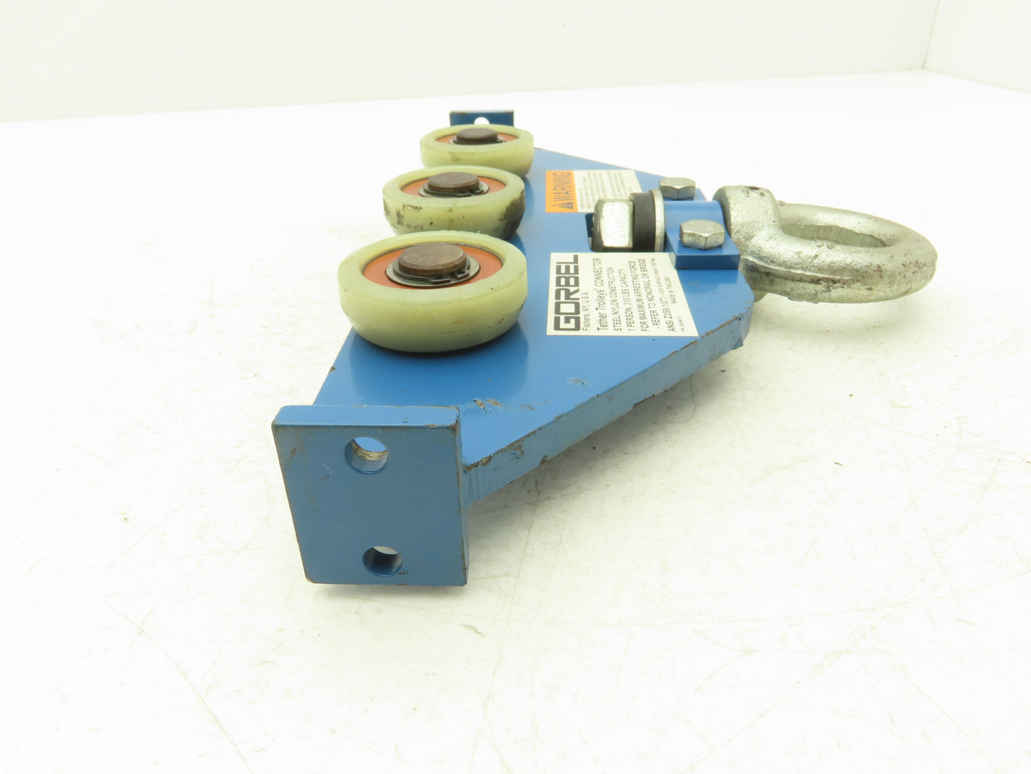 Gorbel Overhead Bridge Crane Tether Trolley 1-Person Fall Protection 310Lb