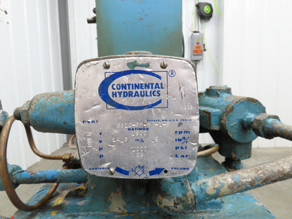 Continental Hydraulics Hydraulic Power Unit 20 Gal 6GPM 1000 PSI 5Hp 230/460V