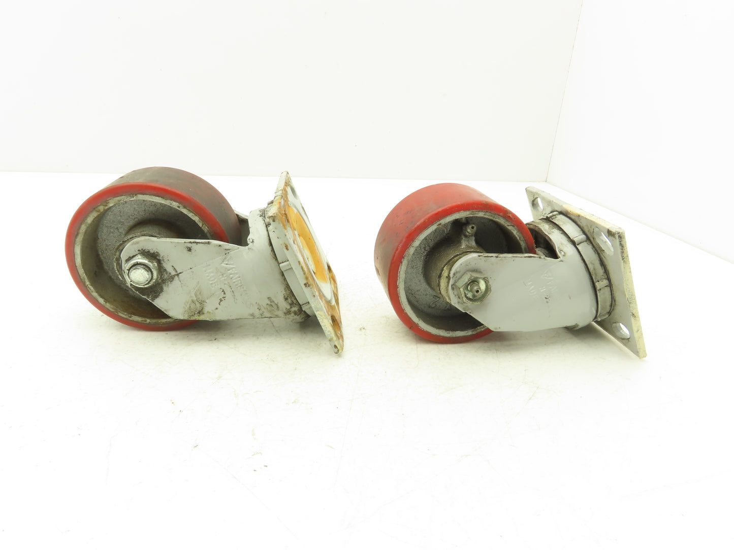 4" Caster Wheel Poly/Cast Swivel Base 2" Wide 5-1/2" Height Lot of 2