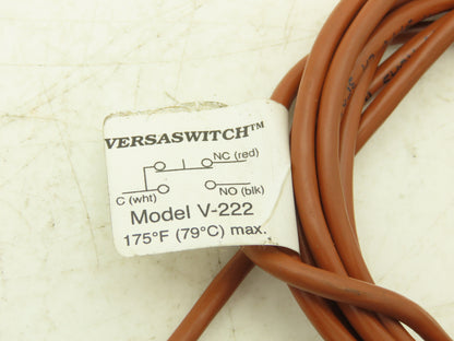 Versaswitch V222 Smartflow Limit Switch High Temp 176° F 1.5" OAL x .6 Dia Body