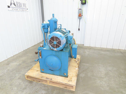 Vickers PVB10 Hydraulic Power Unit 40 Gallon Tank 10 GPM 3000PSI 230/460V -READ*