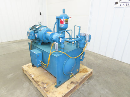Vickers PVB10 Hydraulic Power Unit 40 Gallon Tank 10 GPM 3000PSI 230/460V -READ*