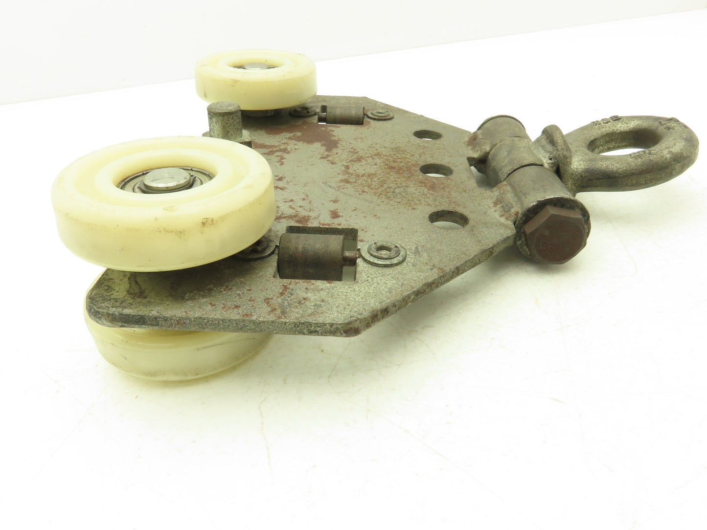 Bridge Crane Hoist Push/Load Trolley Hinged 2-7/8"W 10.75"L 3-1/8"Wheels