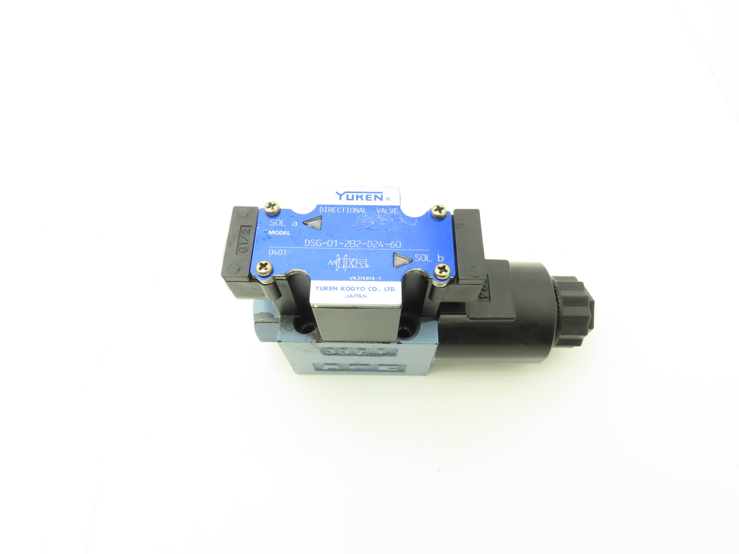 Yuken DSG-01-2B2-D24-60 Hydraulic Directional Valve Solenoid Single Acting
