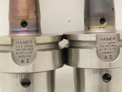 Haimer A63.140.1/4Z4 Arbor Mill Tool Holder Shrink Chuck 1/4" x 3.15"