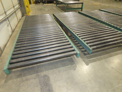 Roach 45"x 10' Gravity Roller Pallet Conveyor 2.5" Roller 42"BF 4-Sections 40'L
