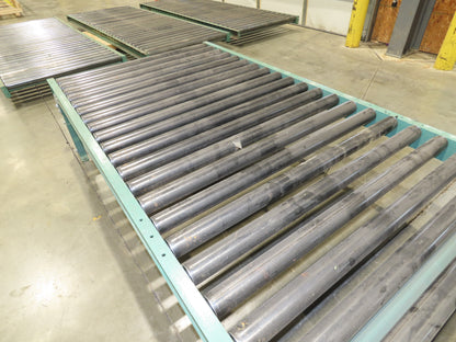 Roach 46"x 10' Gravity Roller Pallet Conveyor 2.5" Roller 43"BF Adj Height