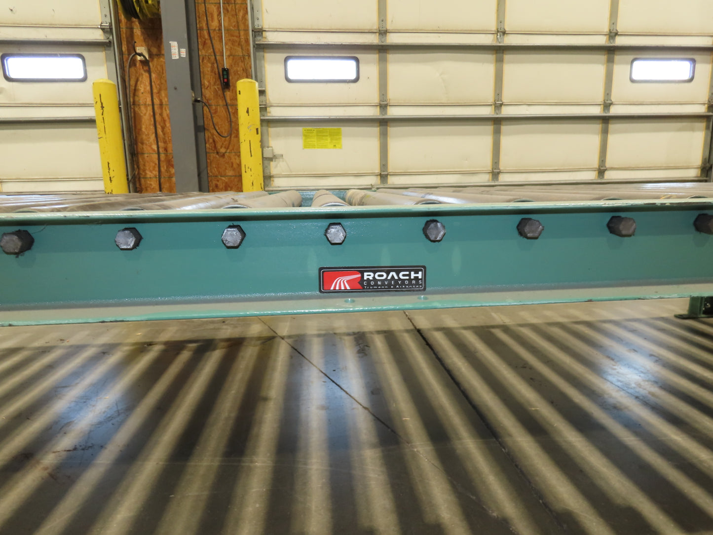 Roach 46"x 10' Gravity Roller Pallet Conveyor 2.5" Roller 43"BF Adj Height