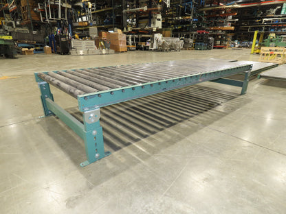 Roach 46"x 10' Gravity Roller Pallet Conveyor 2.5" Roller 43"BF Adj Height