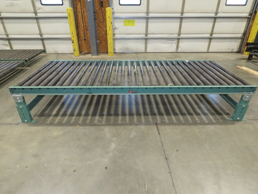 Roach 46"x 10' Gravity Roller Pallet Conveyor 2.5" Roller 43"BF Adj Height