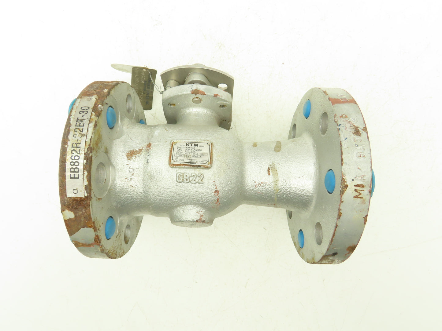 KTM EB862R-32ET-30 2" Steel Flanged Ball Valve Class 300 8-Bolt 720psi EB800R