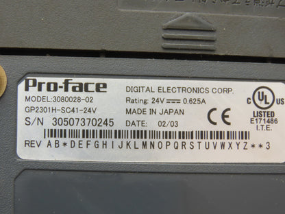 Proface 3080028-02 Robot Teach Pendant Display Unit With E-Stop & 25' Cord