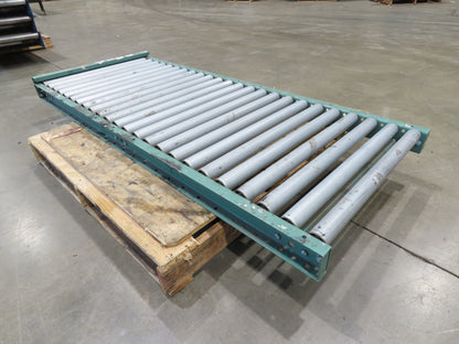 30"x 6' Gravity Roller Conveyor 1.9" Roller 27"BF 3"Centers End Section