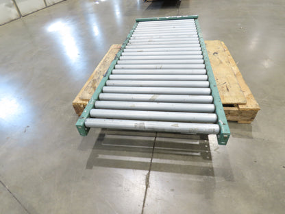 30"x 6' Gravity Roller Conveyor 1.9" Roller 27"BF 3"Centers End Section