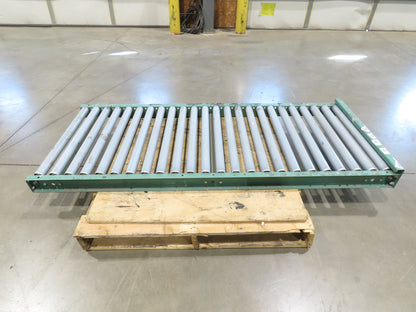 30"x 6' Gravity Roller Conveyor 1.9" Roller 27"BF 3"Centers End Section