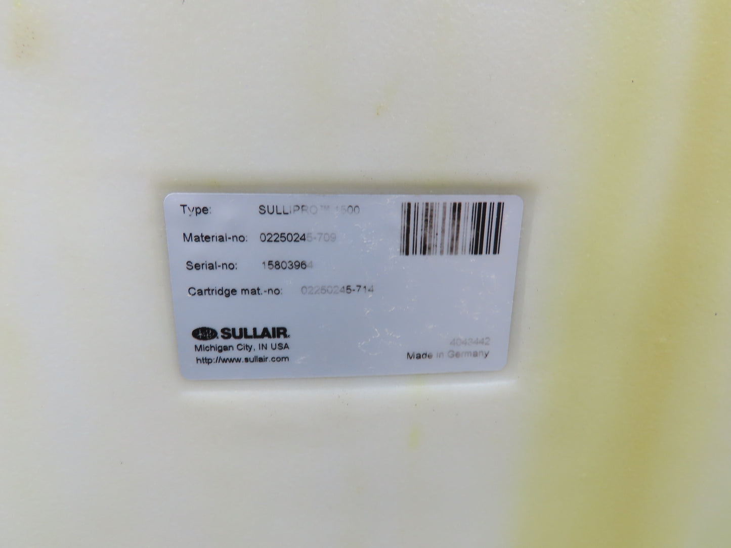 Sullair SulliPro 1500 Oil Water Separator Air Compressor Condensate 40 Gal