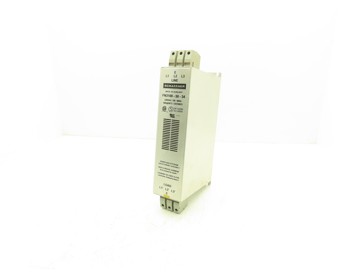 Schaffner FN3100-50-34 Power Line Filter 520V 50A