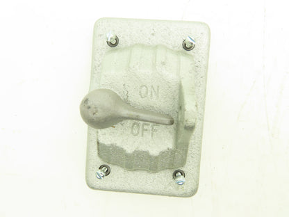 Crouse-Hinds DS185F Raintight Snap Switch Cover Die Cast Iron With Gasket