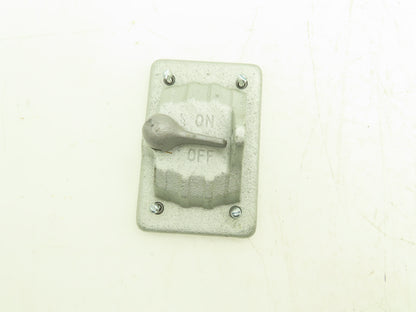 Crouse-Hinds DS185F Raintight Snap Switch Cover Die Cast Iron With Gasket