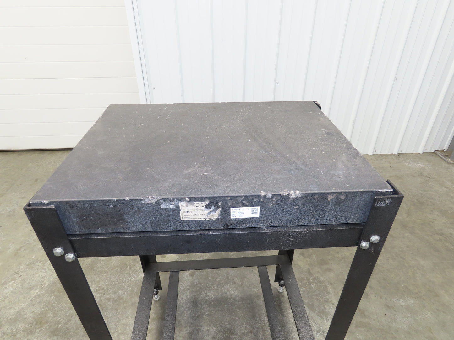 Granite Surface Inspection Plate 24 x 18 x 3" Black Out of Grade Metal Stand